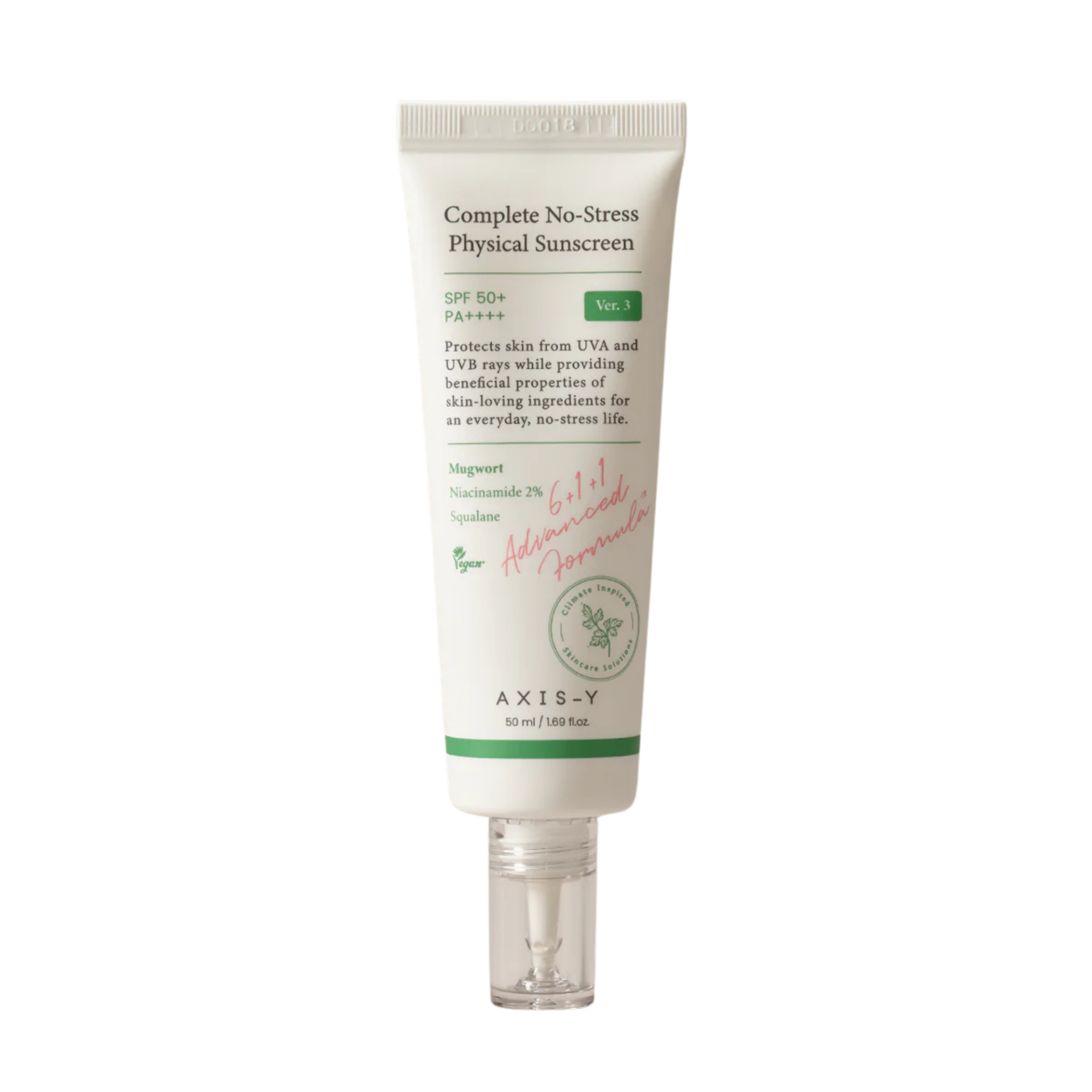 AXIS-Y Physical Sunscreen Spf 50 Pa 50ml Fiziksel Filtreli Leke Sivilce Karşıtı Yüz Güneş Kremi