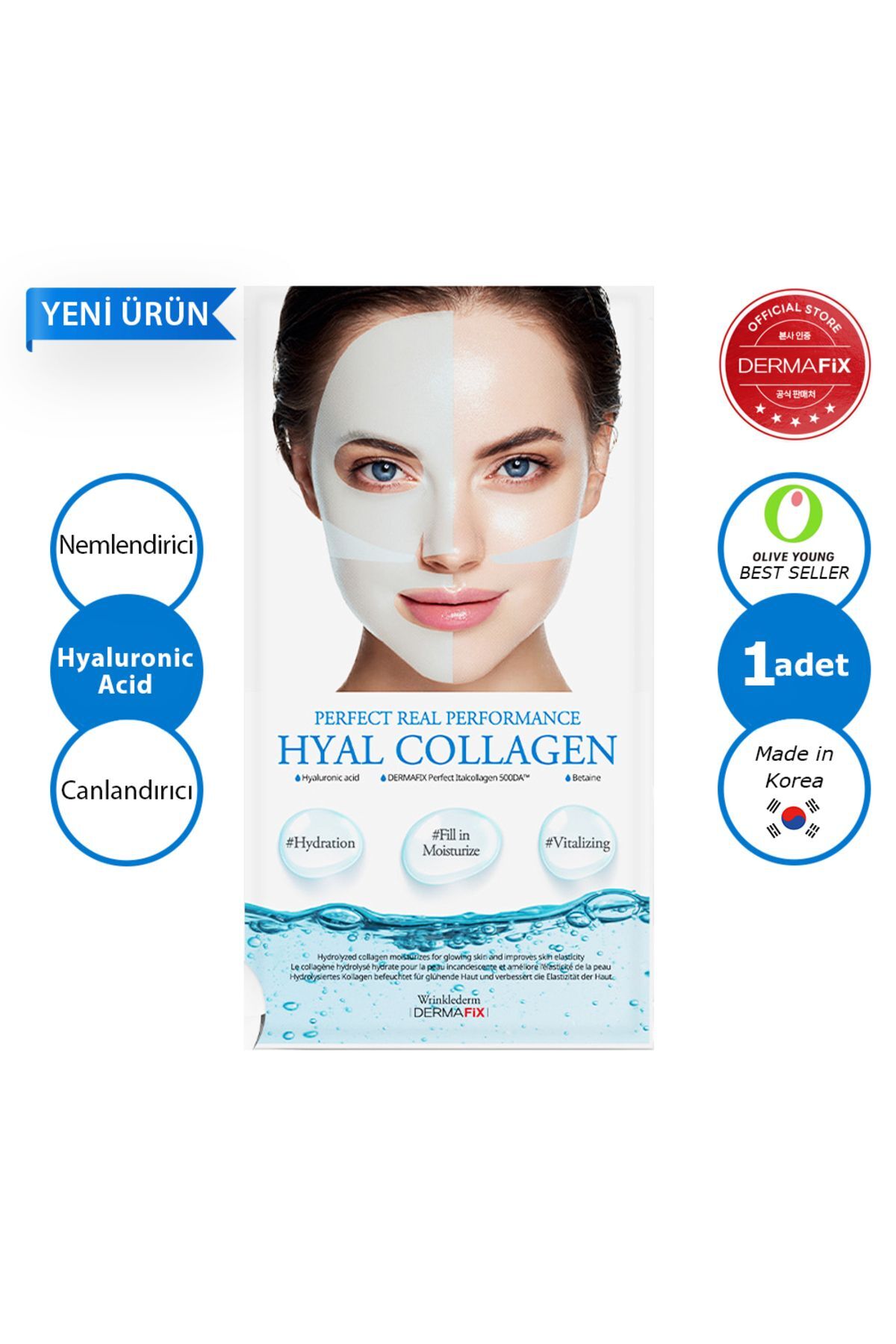Hyal Collagen Nemlendirici ve Canlandırıcı Hyaluronic Acid Etkili Kolajen Maske