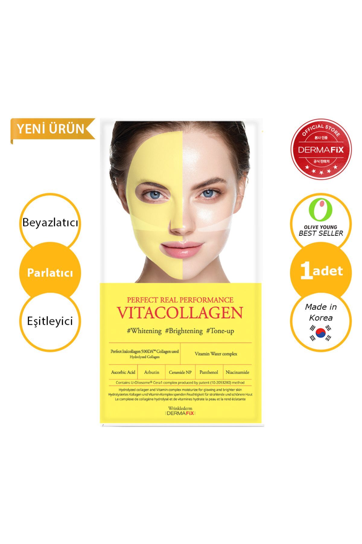 Vita Collagen Leke Karşıtı Parlatıcı ve Eşitleyici Arbutin Etkili Kolajen Maske