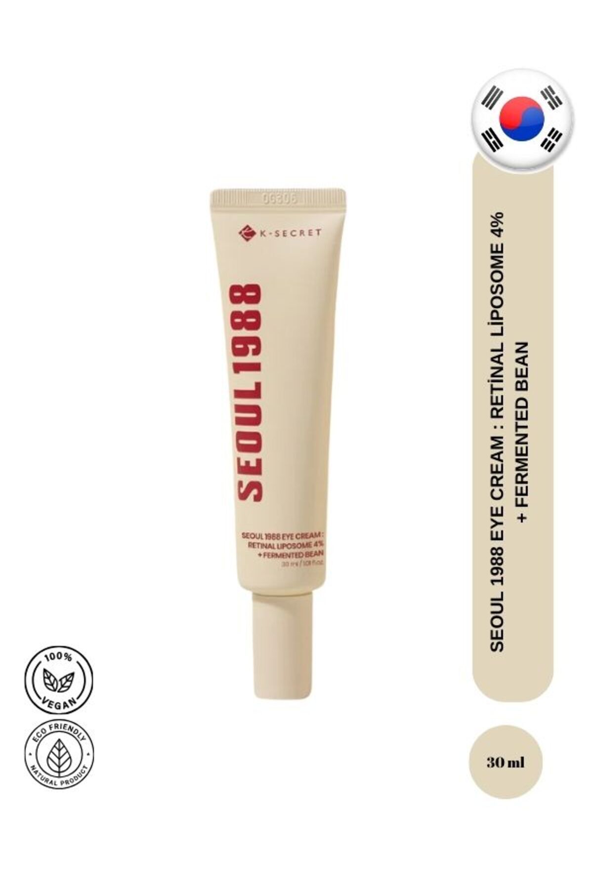 Seoul 1988 Eye Cream Retinal Liposome 4%+fermented Bean 30ml - Yaşlanma Karşıtı Göz Kremi