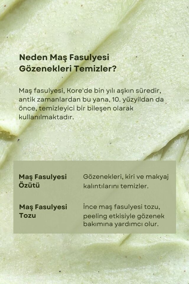 Mung Bean Maş Fasulyesi pH Dengeli Temizleme Köpüğü 160ml