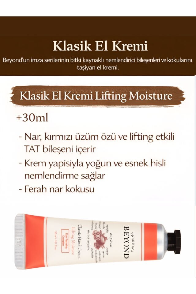 Classic Hand Cream Lifting Moisture 30 ml Nemlendirici Sıkılaştırıcı El Kremi