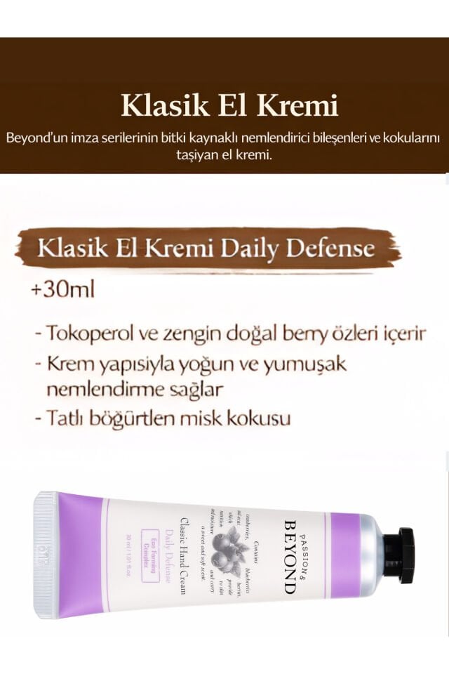 Classic Hand Cream El Kremi Daily Defense Nemlendirici Koruyucu 30 ml