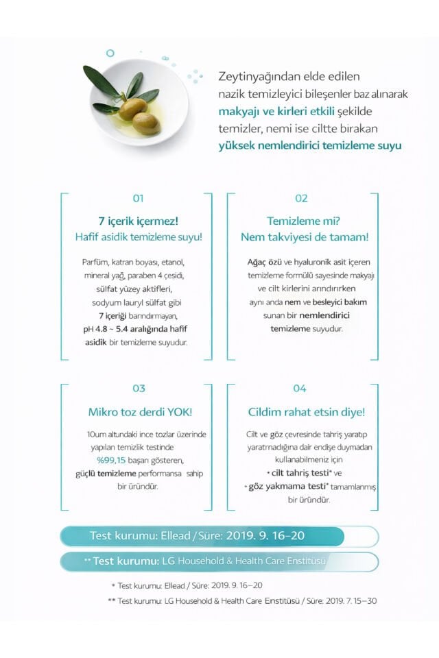 Angel Aqua Purifying Cleansing Water Arındırıcı Temizleme Suyu Hyaluronik Asit Panthenol 500 ml