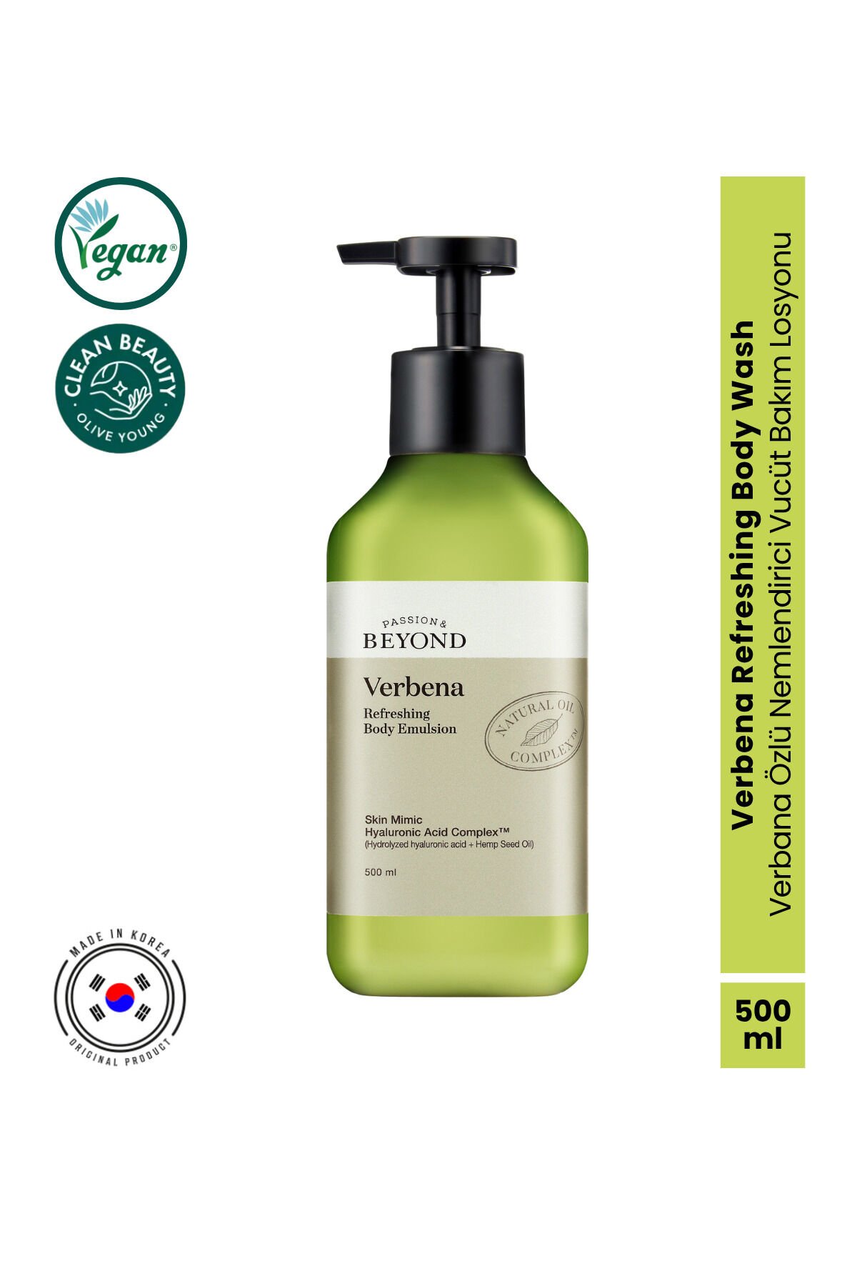 Verbena Refreshing Body Emulsion Nemlendirici Vücut Losyonu Verbena Özlü Hyaluronic Acid 500 ml