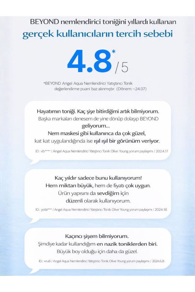 Angel Aqua Moisture Toner Nemlendirici Yatıştırıcı Tonik Hyaluronik Asit Panthenol 500 ml