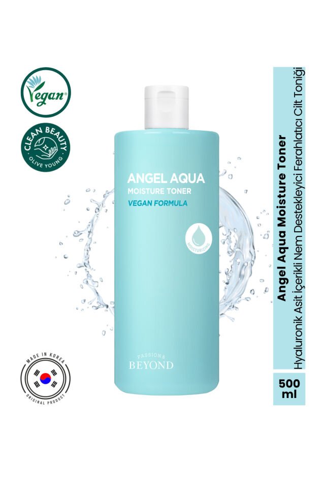 Angel Aqua Moisture Toner Nemlendirici Yatıştırıcı Tonik Hyaluronik Asit Panthenol 500 ml