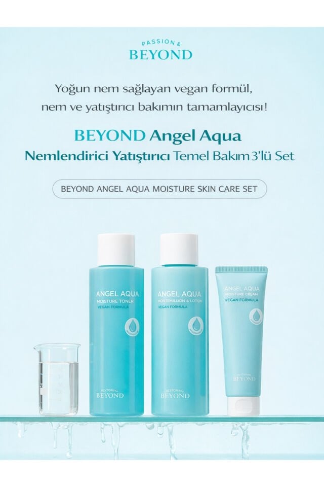 Angel Aqua Moisture Skincare Set Nemlendirici Toner Losyon Krem Seti 330 ml