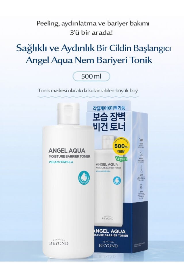Angel Aqua Moisture Barrier Toner Bariyer Güçlendirici Tonik Niasinamid Seramid PHA 500 ml