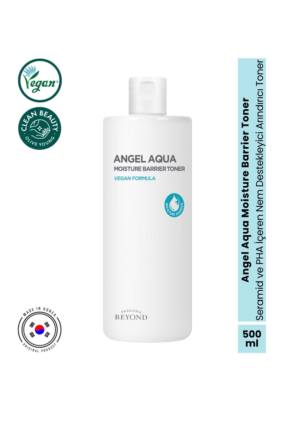 Angel Aqua Moisture Barrier Toner Bariyer Güçlendirici Tonik Niasinamid Seramid PHA 500 ml