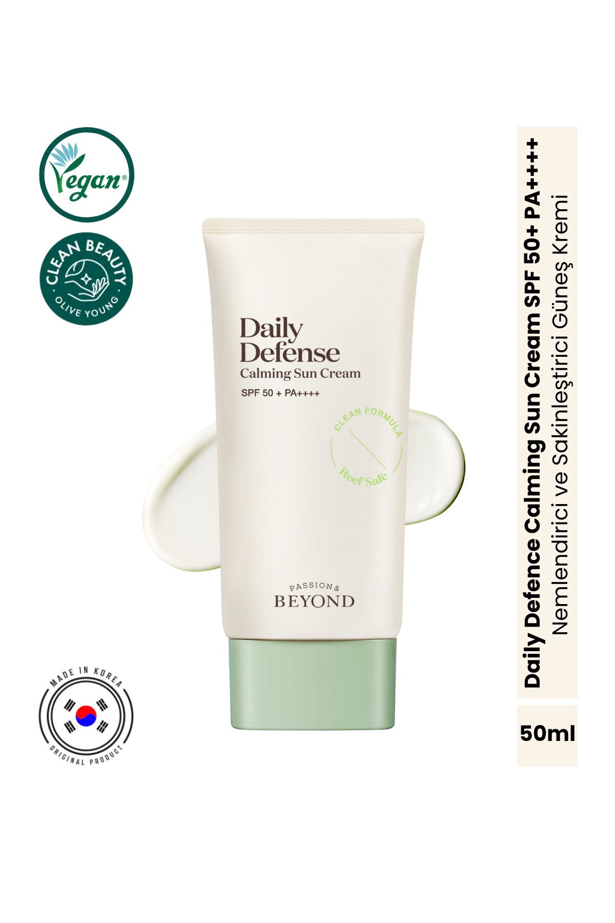 Daily Defense Calming Sun Cream SPF50+ PA++++ Yatıştırıcı Hassas Ciltler İçin Güneş Kremi 50 ml