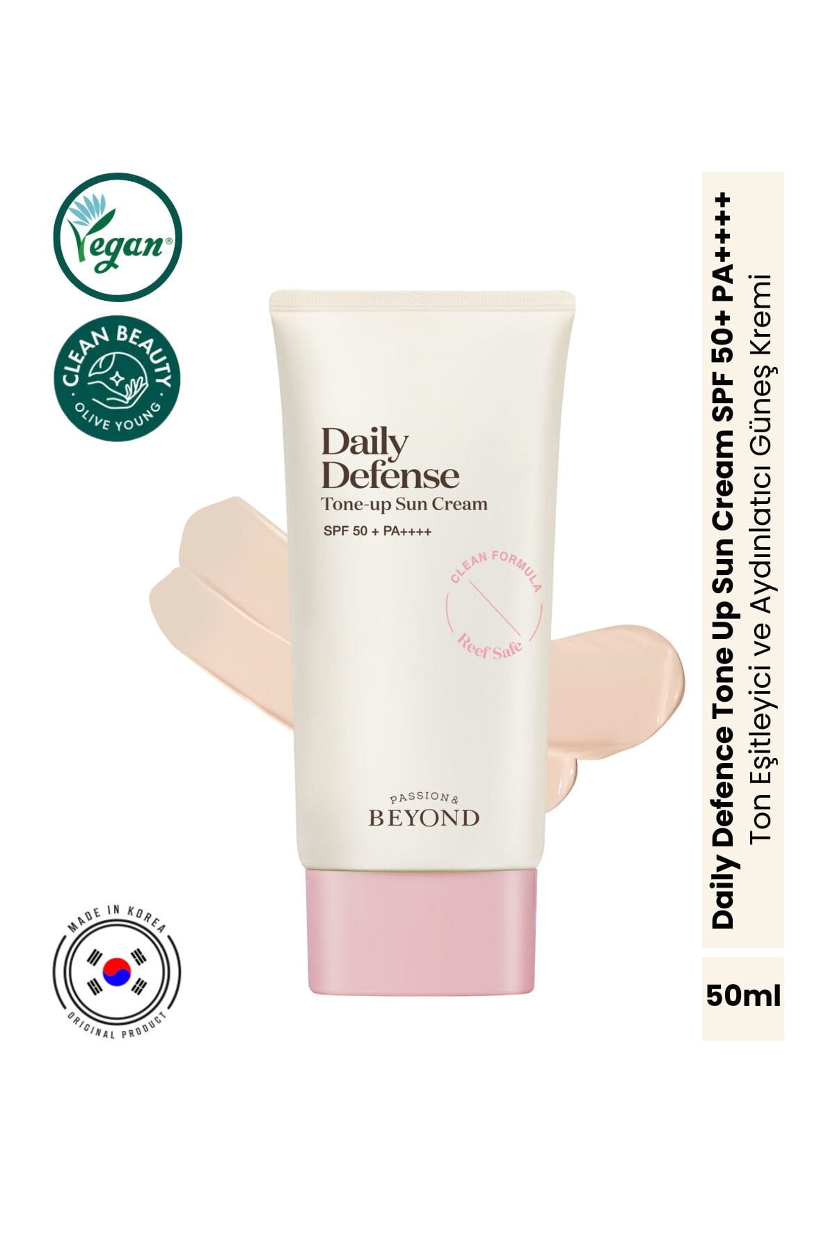 Daily Defense Tone-Up Sun Cream SPF50+ PA++++ Aydınlatıcı & Renk Eşitleyici Güneş Kremi 50 ml