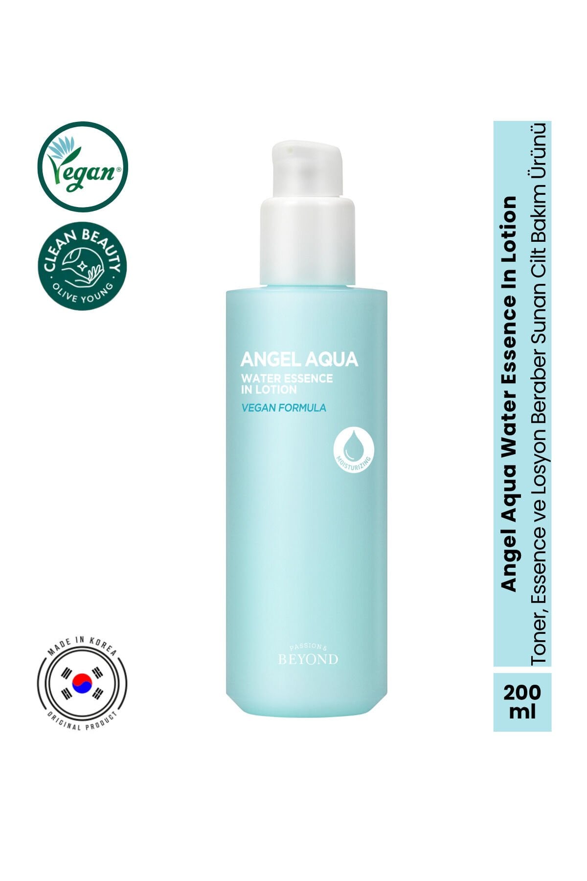 Angel Aqua Water Essence In Lotion Nemlendirici Losyon Hyaluronik Asit Panthenol 200 ml