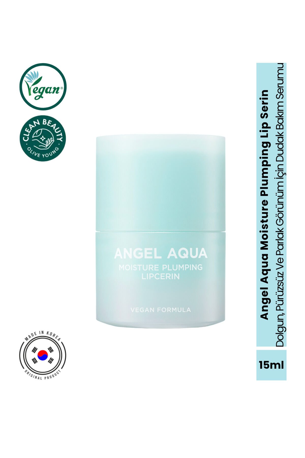 Angel Aqua Moisture Plumping Lipcerin Nemlendirici Dolgunlaştırıcı Dudak Balmı 15 ml