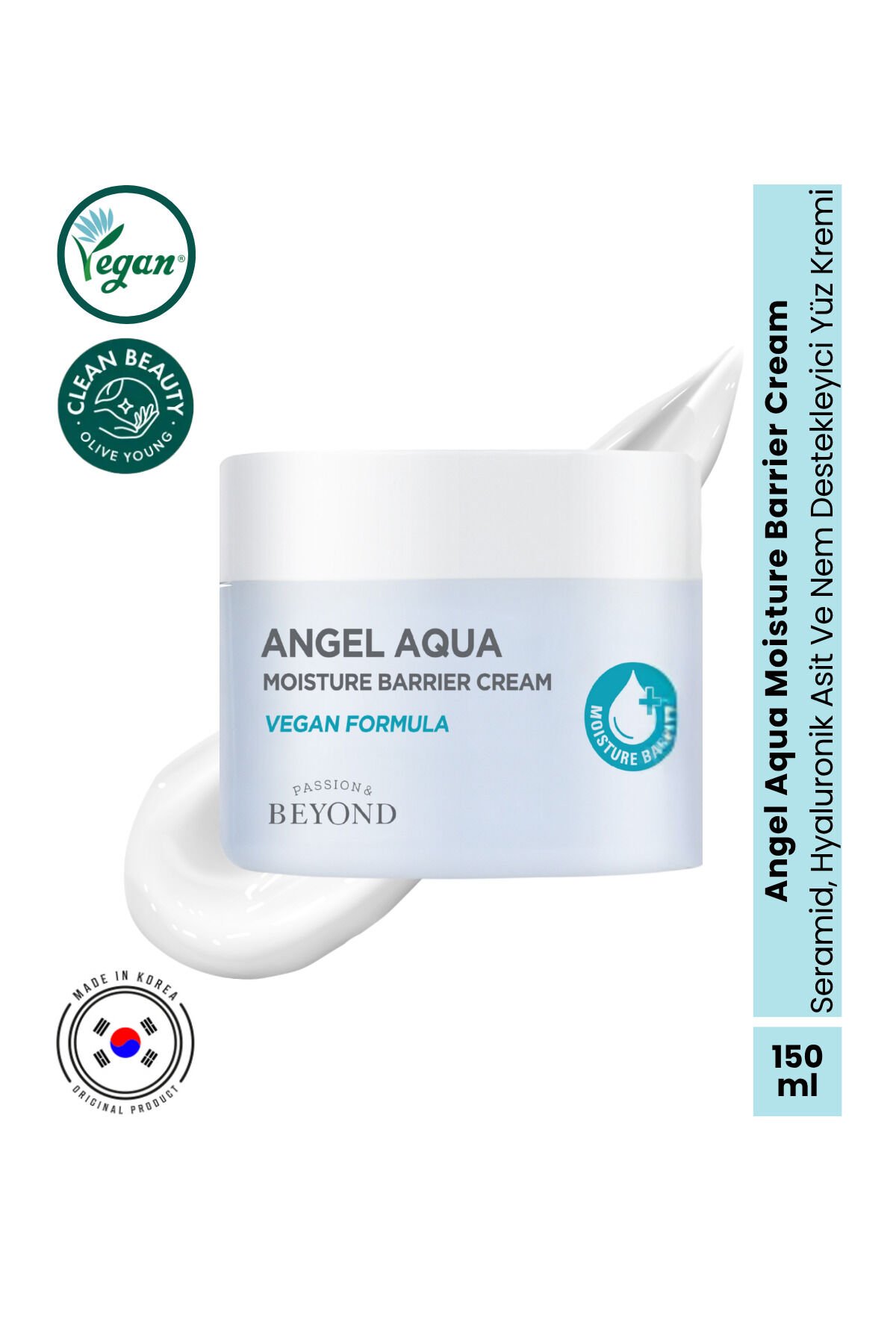 Angel Aqua Moisture Barrier Cream Bariyer Onarıcı Nemlendirici Krem Hyaluronik Asit Panthenol 150 ml