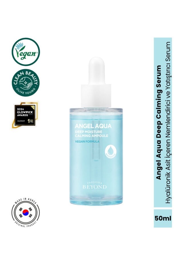 Angel Aqua Deep Calming Ampoule Nemlendirici Yatıştırıcı Serum Hyaluronik Asit Cica 50 ml