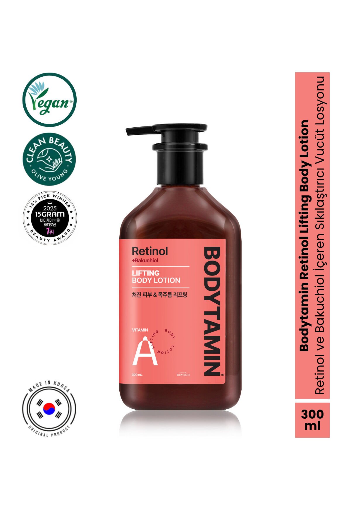 Bodytamin Retinol A Vitamini Bakuchiol Lifting Body Lotion Sıkılaştırıcı Losyon 450 ml
