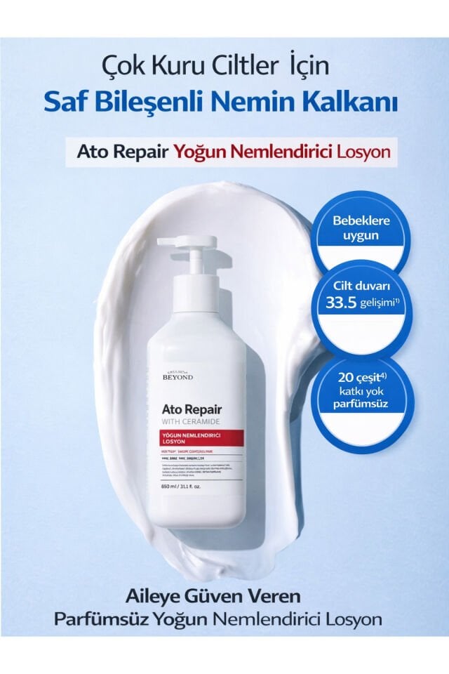 ATO Repair Intensive Lotion 650 ml Seramid Hyaluronik Asit Panthenol Vücut Losyonu
