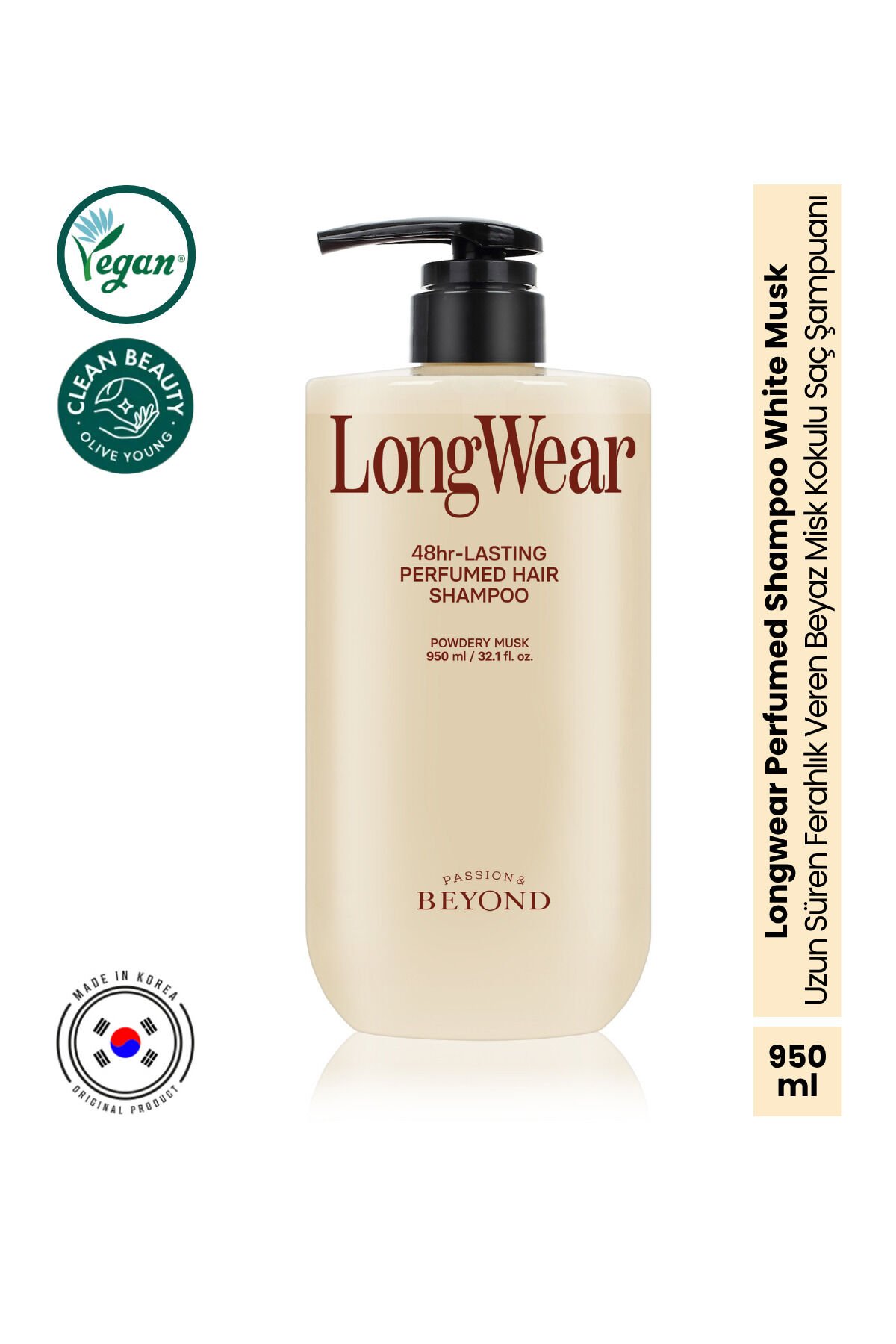 Longwear Perfumed Shampoo White Musk 950 ml Panthenol Nemlendirici Şampuan