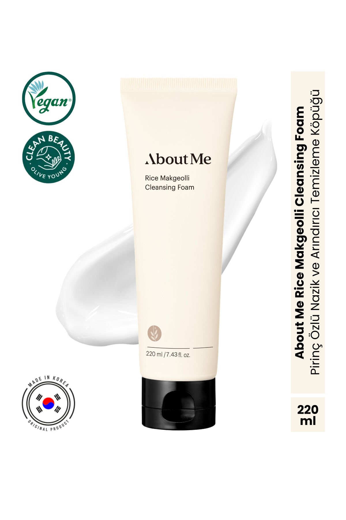 Rice Makgeolli Cleansing Foam Pirinç Mayası Özlü Aydınlatıcı Temizleme Köpüğü 220 ml