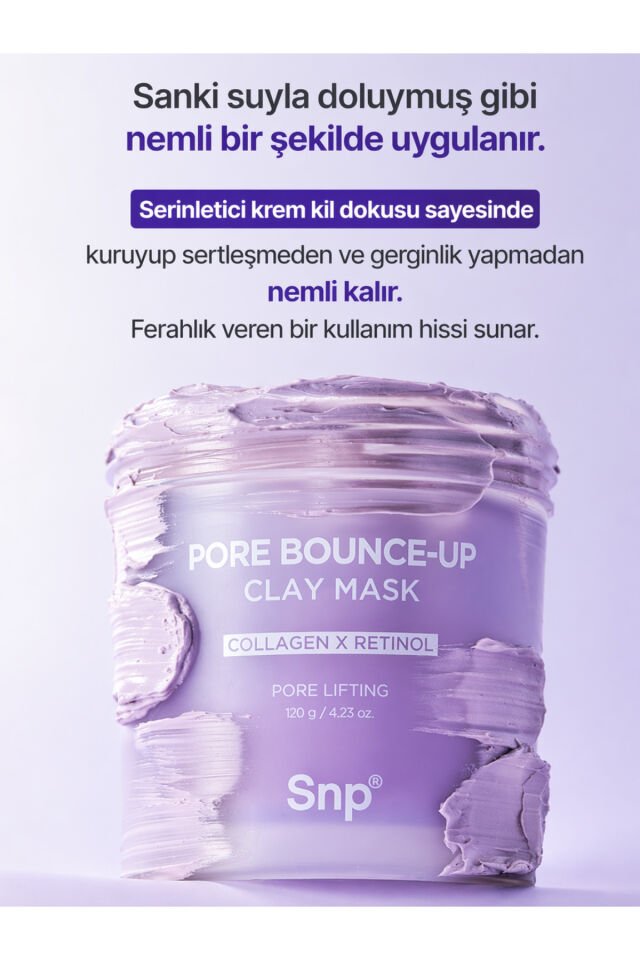 Pore Bounce-Up Clay Mask Kolajen & Retinol İçeren Gözenek Sıkılaştırıcı Kil Maskesi 100 ml