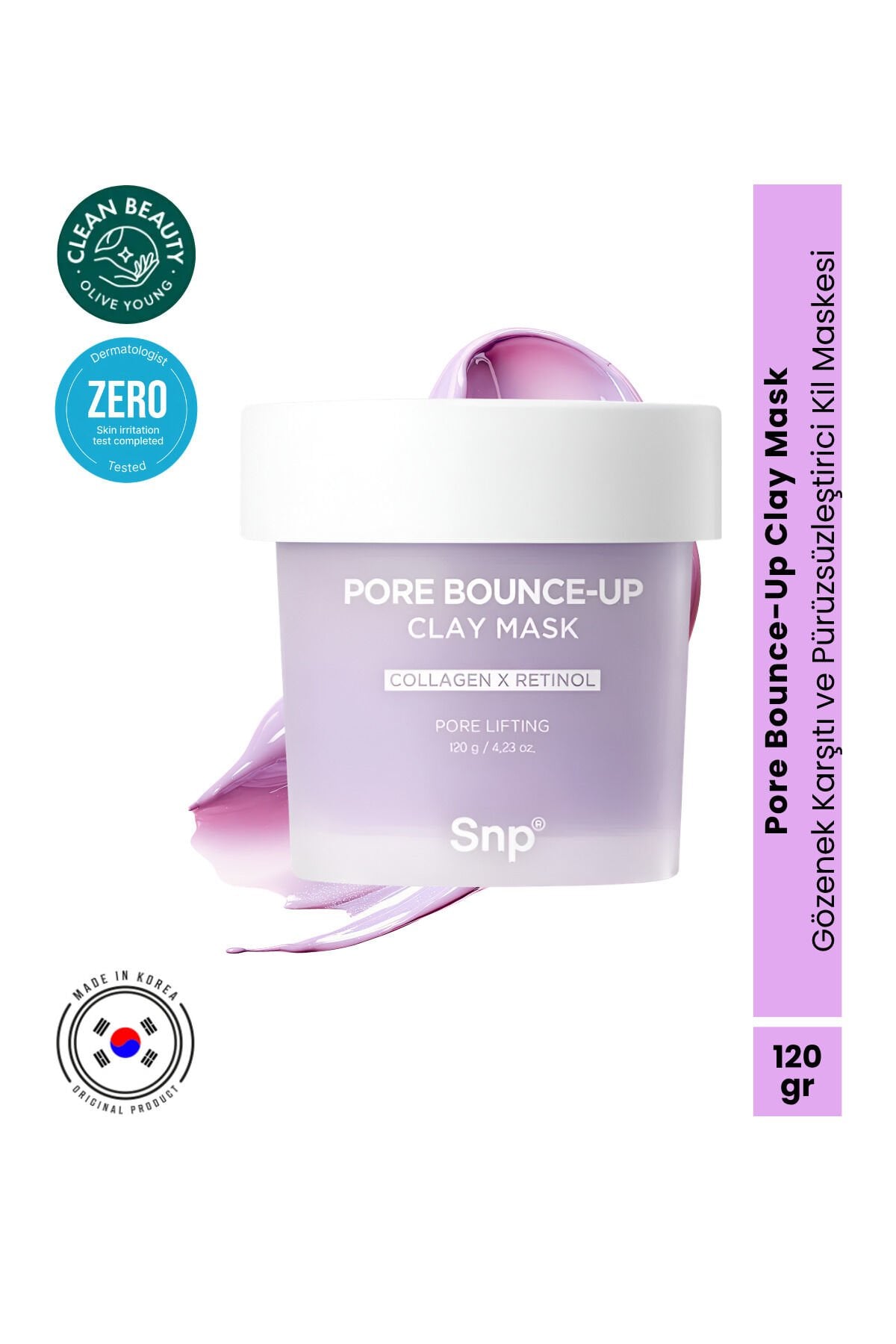 Pore Bounce-Up Clay Mask Kolajen & Retinol İçeren Gözenek Sıkılaştırıcı Kil Maskesi 100 ml