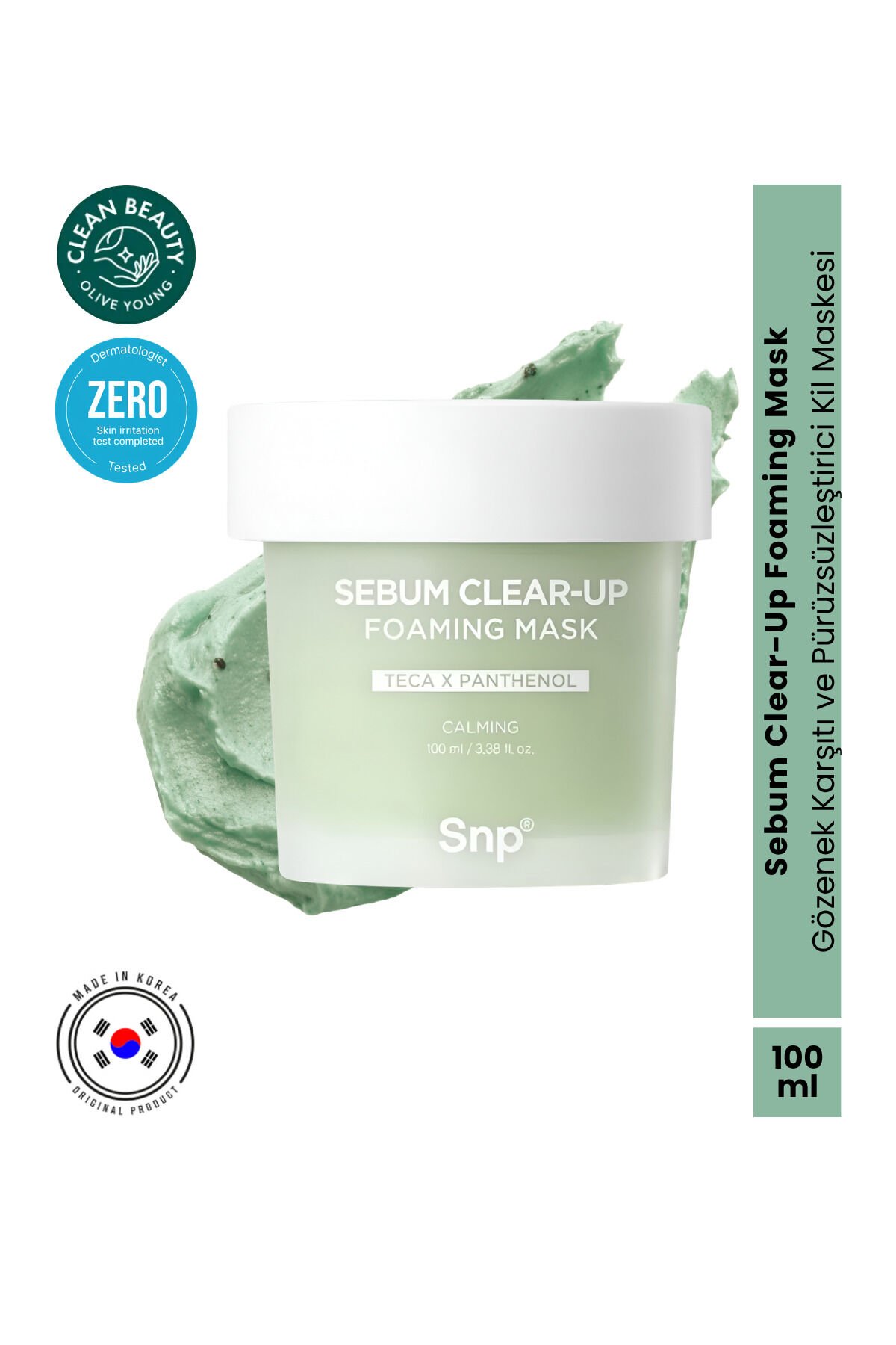 Sebum Clear-Up Foaming Mask Yağ Dengeleyici Gözenek Arındırıcı Köpük Maske 100 ml