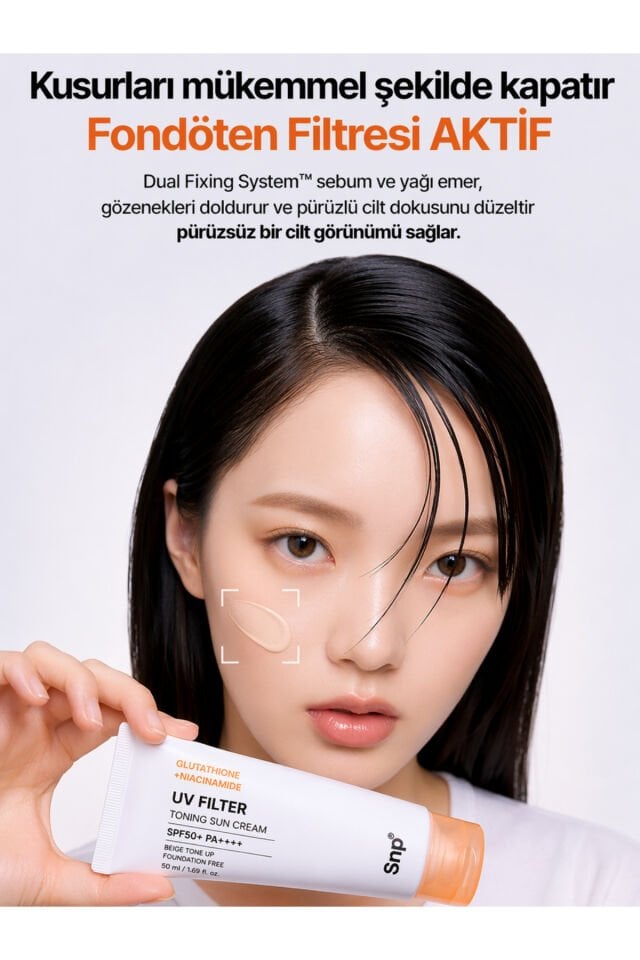 Glutathione + Niacinamide Toning Sun Serum Aydınlatıcı Güneş Kremi SPF50+ PA++++ 50 ml