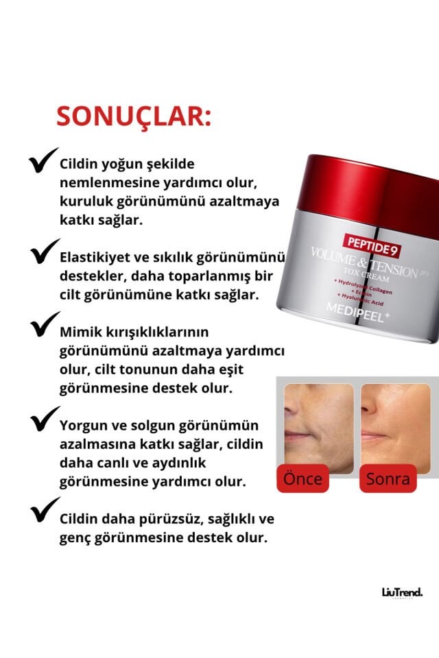 Peptide 9 Volume & Tension Tox Cream Pro 50 ml Kırışıklıklar Için Peptid Krem M0068