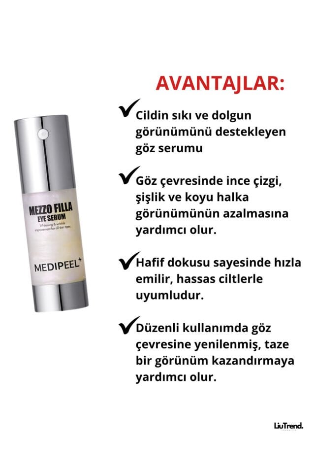 Mezzo Filla Eye Serum 30 ml Peptit Kompleksi İçeren Göz Serumu M0028