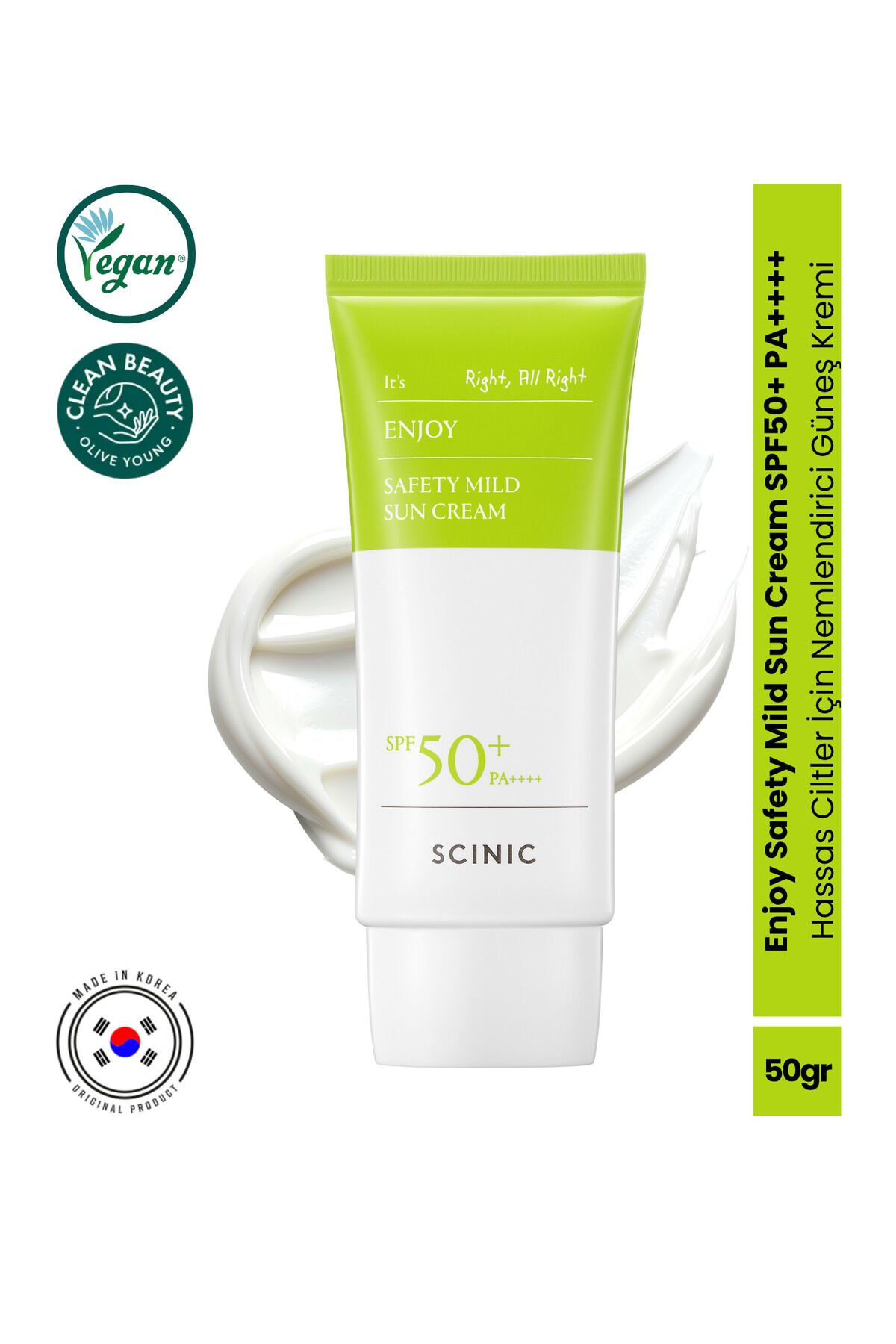 Enjoy Safety Mild Sun Cream Hassas Ciltler İçin Nemlendirici Güneş Koruyucu 50gr 8809546003900_1