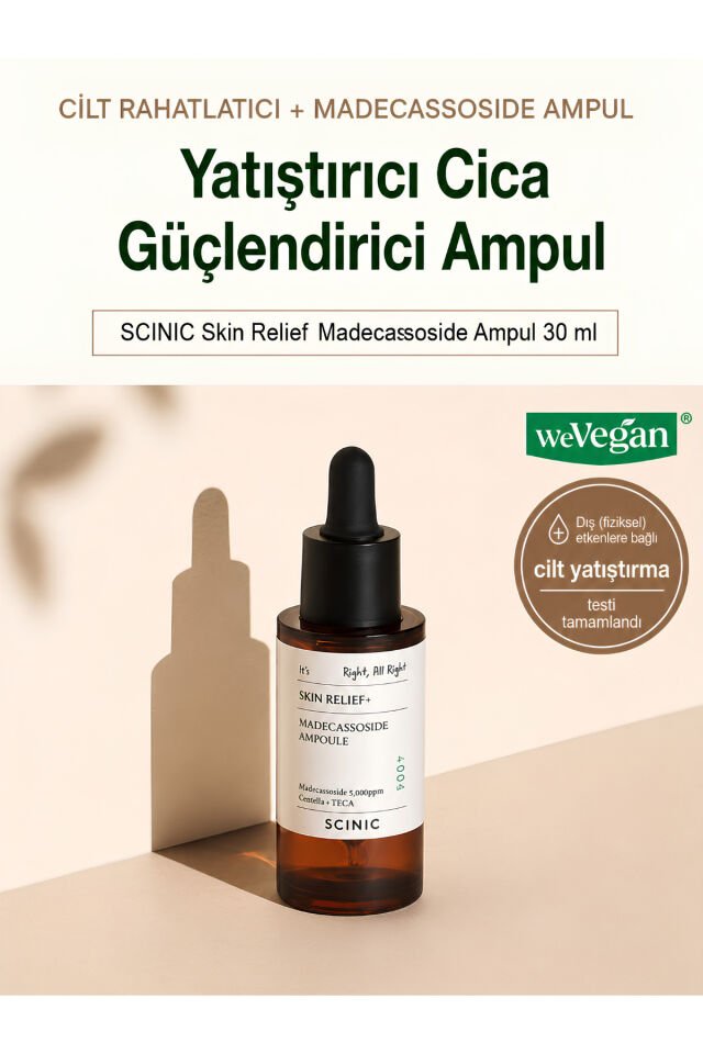 Skin Relief Madecassoside Ampoule Yatıştırıcı ve Koruyucu Ferahlatıcı Cica Bakım Serumu 30ml 8809546004006_1
