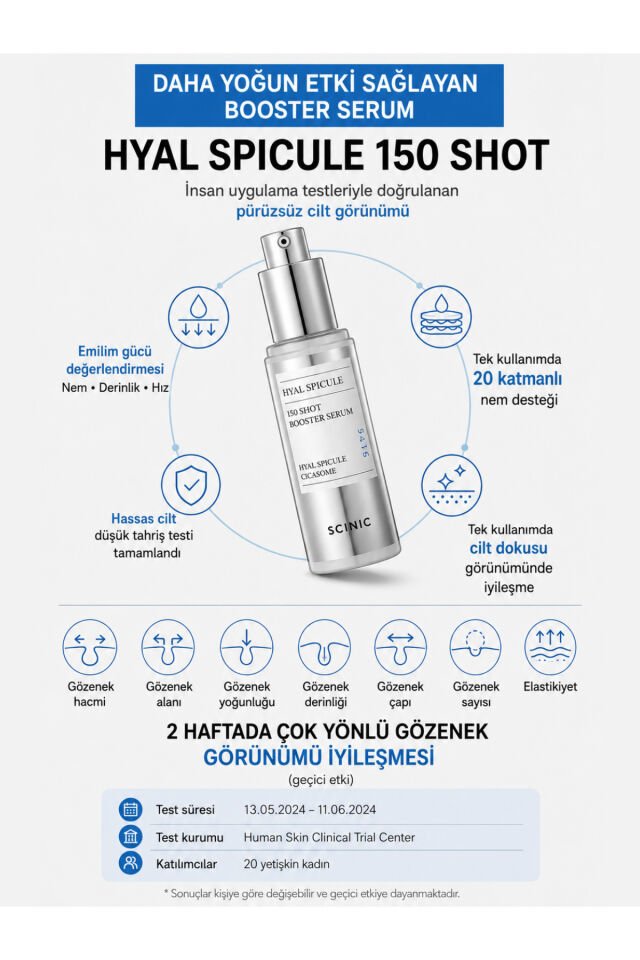 HyalSpicule 150 Shots Cilt Pürüzsüzleştiren ve Gözenek Sıkılaştıran Serum 50ml 8809546005416_1