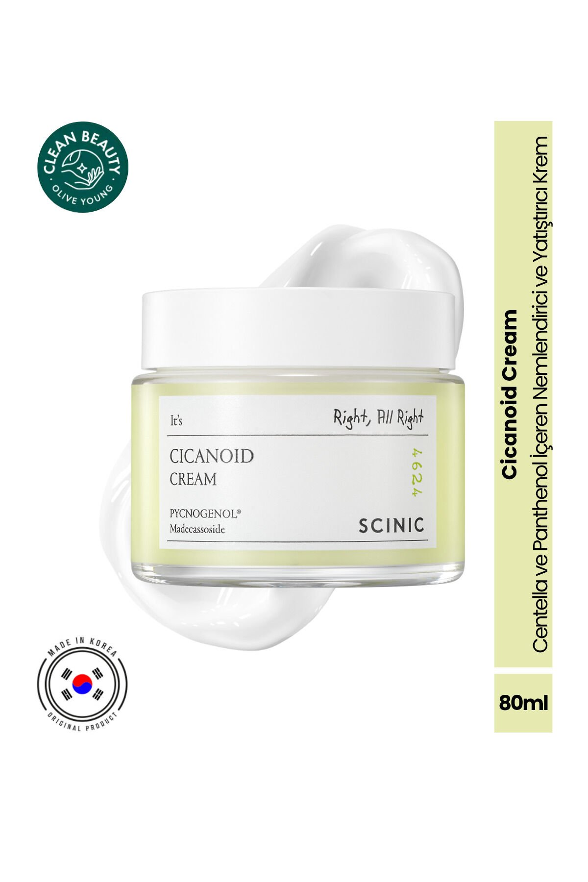 Cicanoid Cream Cica & Panthenol ve Centella İçeren Yatıştırıcı Nemlendirici Krem 80ml 8809546004624_1