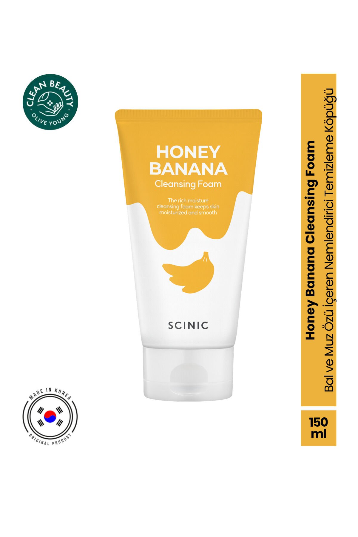 Honey Banana Cleansing Foam Bal ve Muz Özlü Nemlendirici Temizleme Köpüğü 150 ml