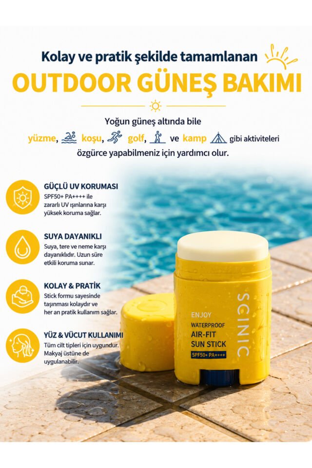 Enjoy WaterProof Air-fit Sun Stick Suya Dayanıklı Yüksek Koruma Faktörlü Güneş Kremi 20gr