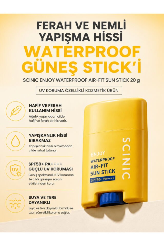 Enjoy WaterProof Air-fit Sun Stick Suya Dayanıklı Yüksek Koruma Faktörlü Güneş Kremi 20gr