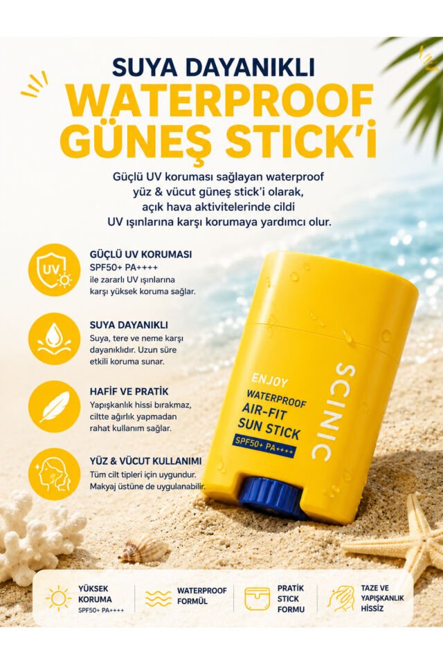 Enjoy WaterProof Air-fit Sun Stick Suya Dayanıklı Yüksek Koruma Faktörlü Güneş Kremi 20gr