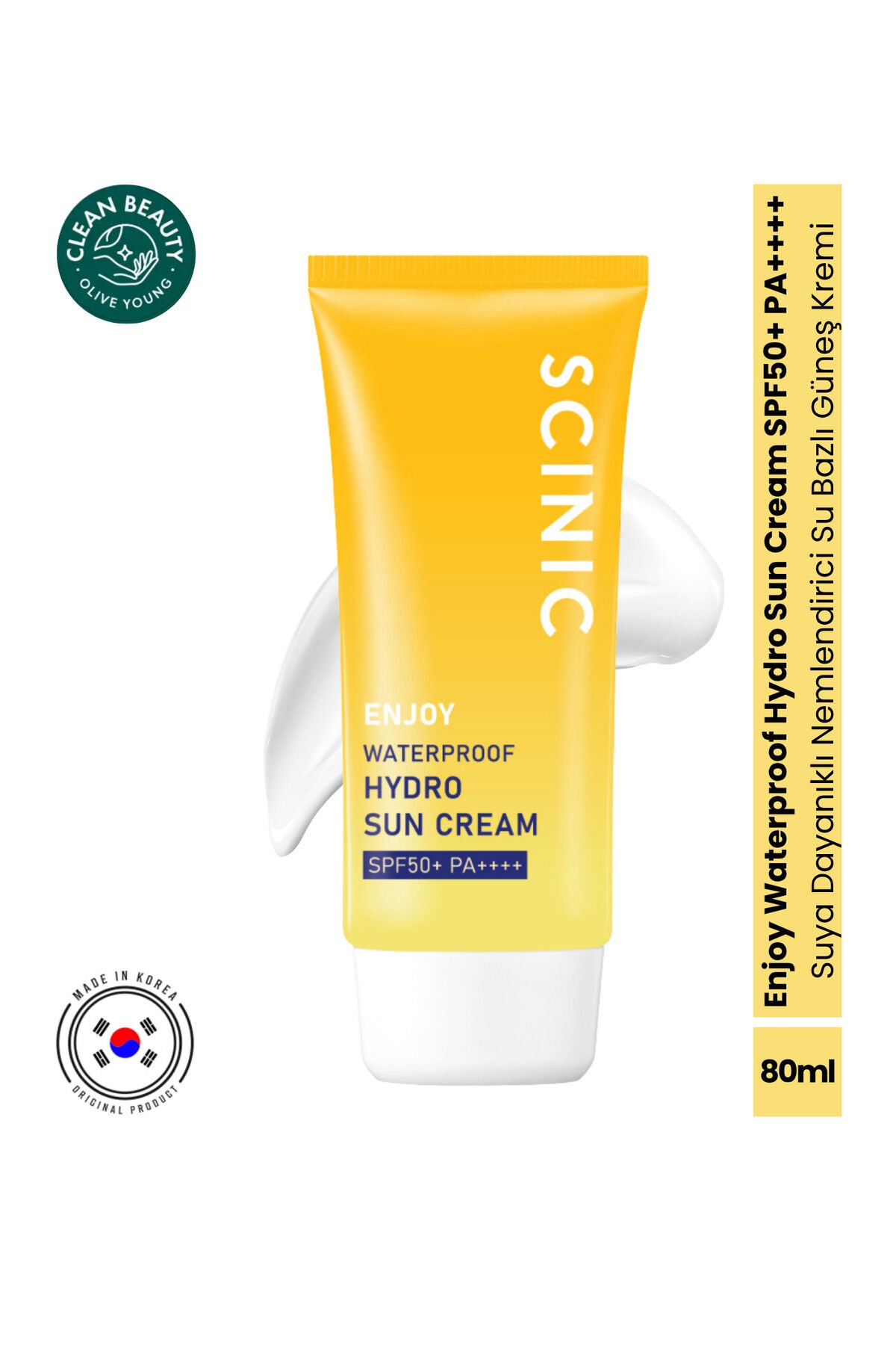 Enjoy Waterproof Hidro Sun Cream SPF50+ PA++++ Suya Dayanıklı Nemlendirici Su Bazlı Güneş Kremi 80ml
