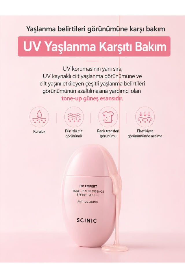 UV Expert Tone-Up Sun Esans Ton Eşitleyici Canlılık Veren SPF50+ PA++++ Güneş Kremi 50ml