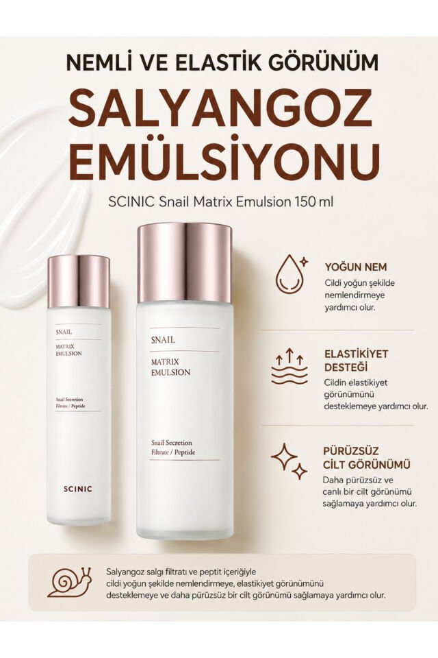 Snail Matrix Emulsion Salyangoz Özlü Kolajen İçerikli Nemlendirici Emülsiyon 150ml