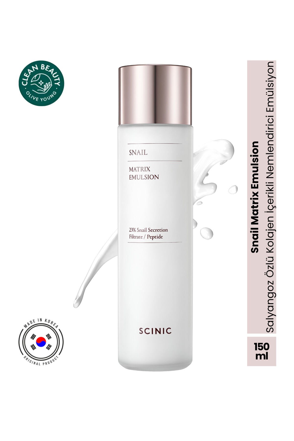 Snail Matrix Emulsion Salyangoz Özlü Kolajen İçerikli Nemlendirici Emülsiyon 150ml