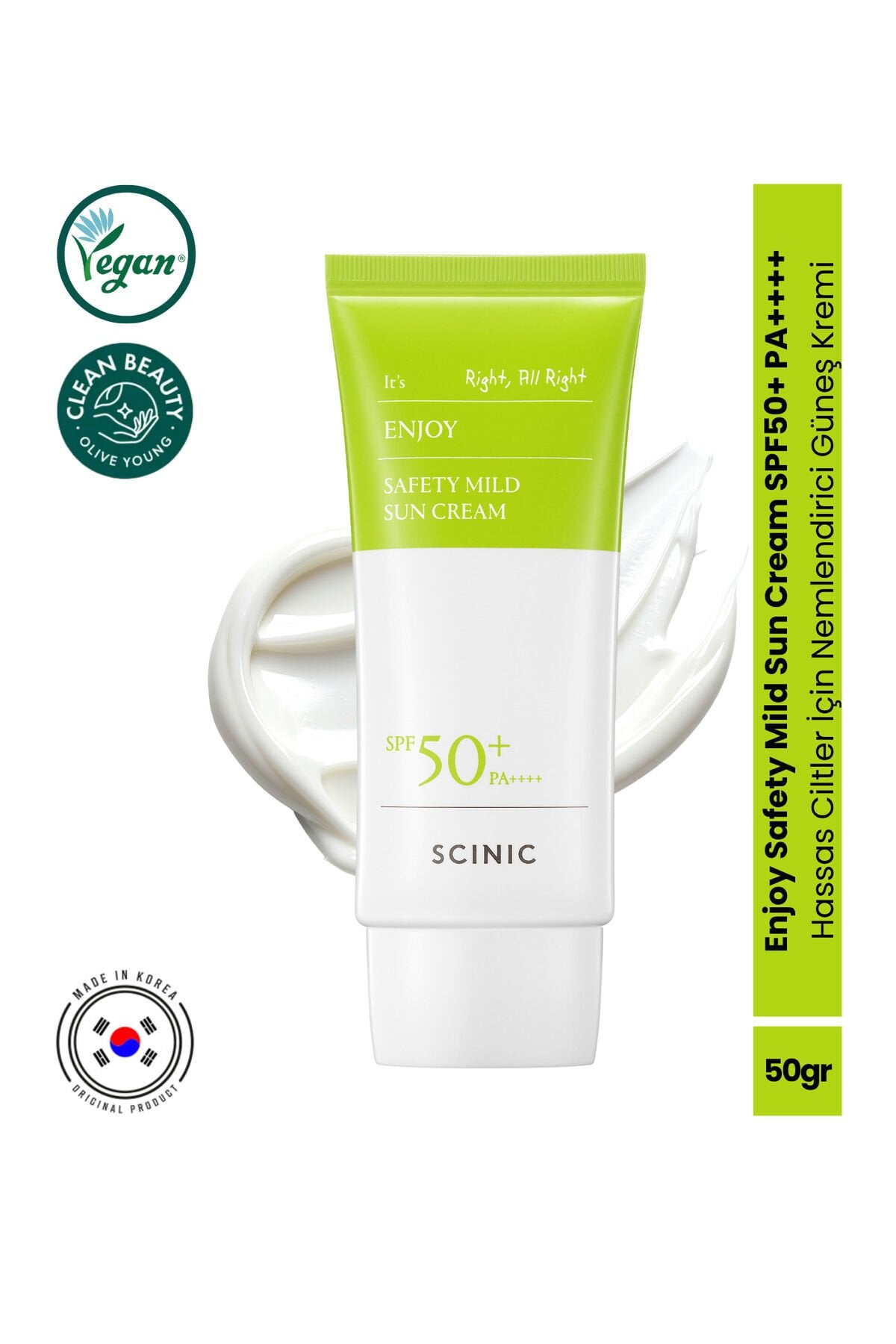 Enjoy Safety Mild Sun Cream Hassas Ciltler İçin Nemlendirici Güneş Koruyucu 50gr