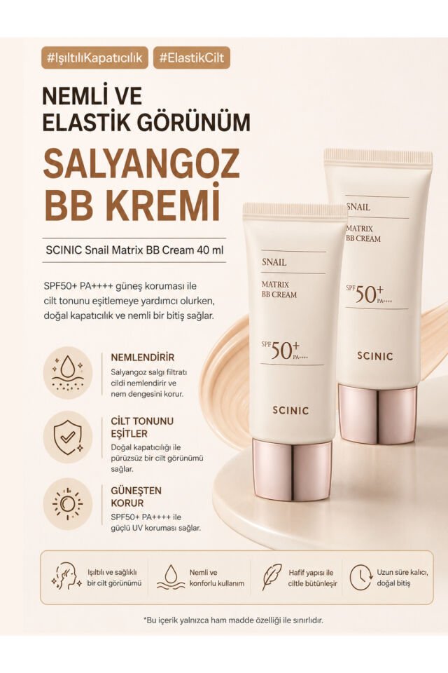 Snail Matrix BB Cream Salyangoz Özlü Aydınlatıcı ve Ton Eşitleyici BB Krem 40 ml