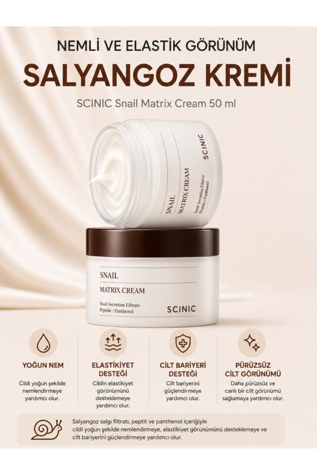 Snail Matrix Cream Salyangoz Özlü Kolajen İçerikli Nemlendirici Krem 50ml