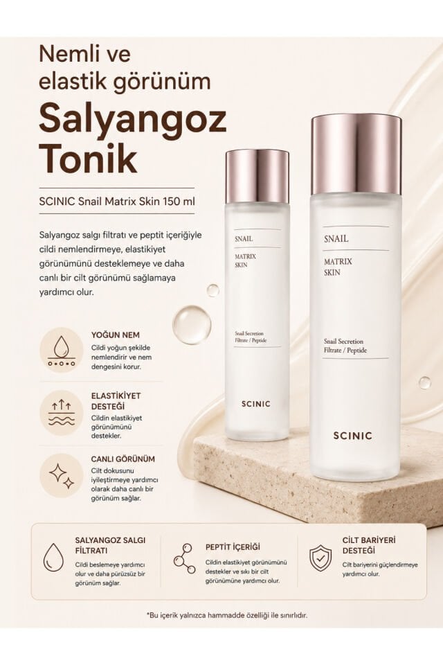 Snail Matrix Skin Salyangoz Özlü Yoğun Nemlendirici Tonik 150ml