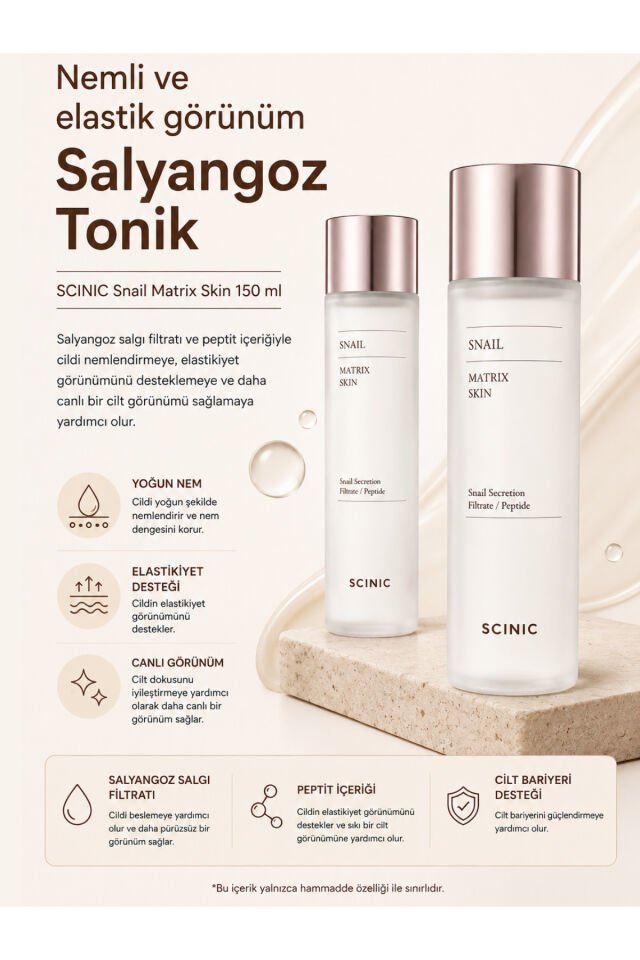 Snail Matrix Skin Salyangoz Özlü Yoğun Nemlendirici Tonik 150ml