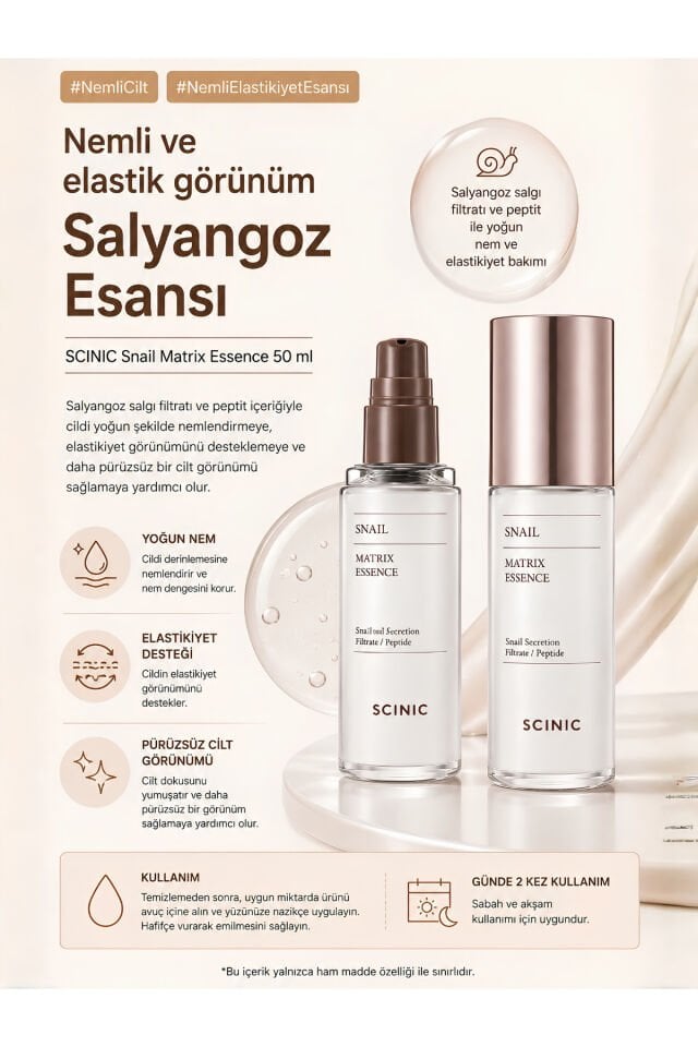 Snail Matrix Salyangoz Özlü Nemlendirici Esans 50 ml