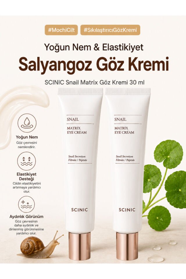 Snail Matrix Eye Cream Salyangoz Özü ve Peptide İçeren Yoğun Nemlendirici Göz Kremi 30ml