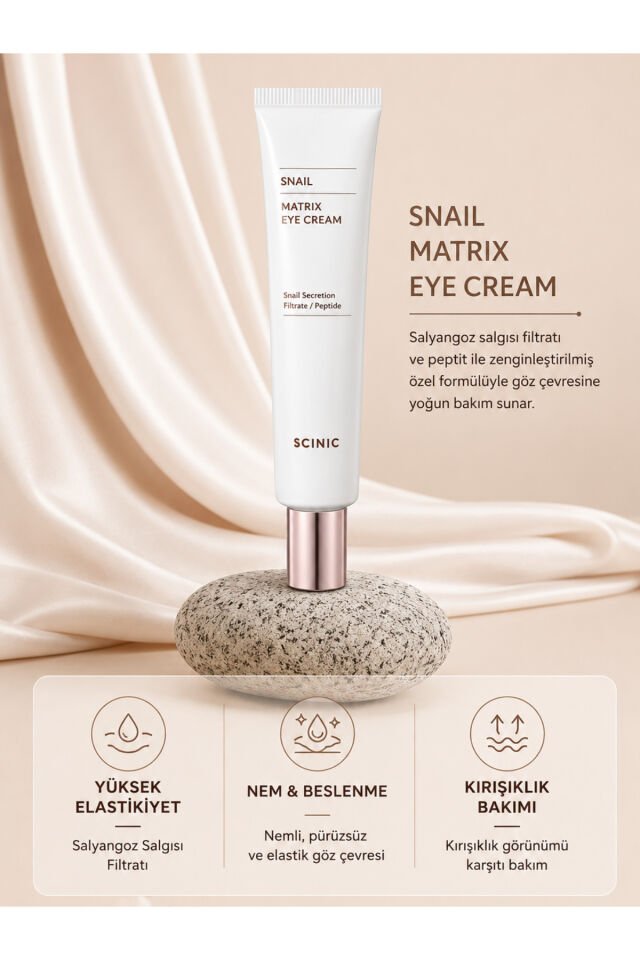 Snail Matrix Eye Cream Salyangoz Özü ve Peptide İçeren Yoğun Nemlendirici Göz Kremi 30ml